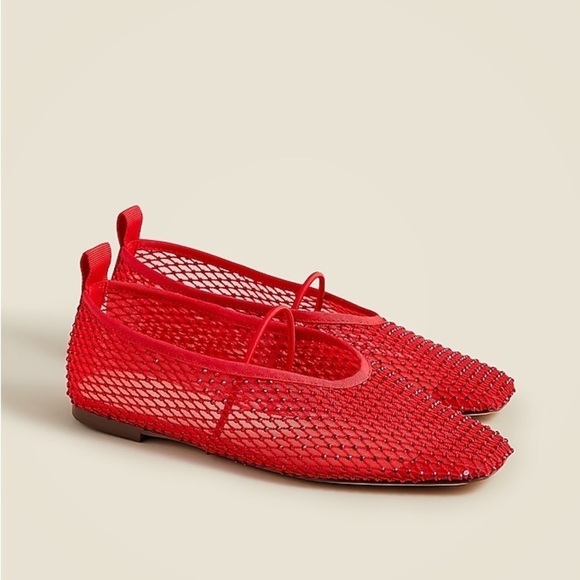 J. Crew Shoes - J Crew Quinn Mary Jane ballet flats in crystal mesh CA794